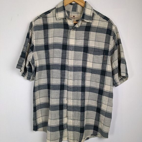 Woolrich men's Short sleeve shirt plaid size m - Picture 1 of 5